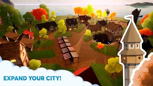 Store picture: a town with a market seen from above, with the caption Expand your city.
